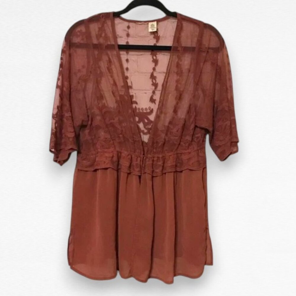 Sheer Lace Top - Picture 1 of 7